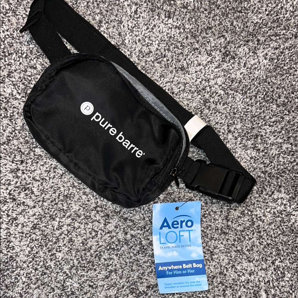 Pure Barre Black Belt Bag
